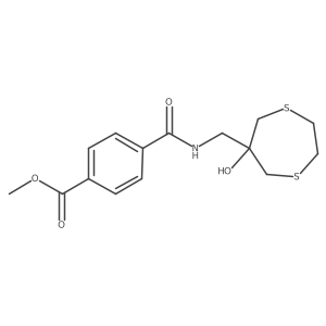 Methyl 4-{[(6-hydroxy-1,4-dithiepan-6-yl)methyl]carbamoyl}benzoate Structure