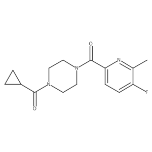 1-Cyclopropanecarbonyl-4-(5-fluoro-6-methylpyridine-2-carbonyl)piperazine Structure