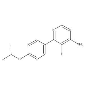 5-Fluoro-6-[4-(propan-2-yloxy)phenyl]pyrimidin-4-amine结构式