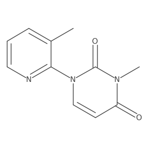 3-Methyl-1-(3-methylpyridin-2-yl)-1,2,3,4-tetrahydropyrimidine-2,4-dione结构式
