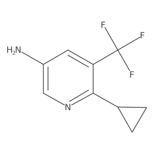 6-cyclopropyl-5-(trifluoromethyl)pyridin-3-amine结构式