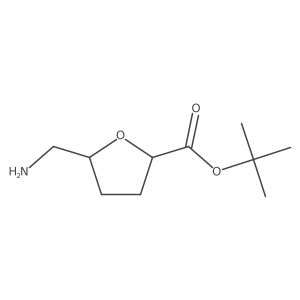 rel-tert-butyl (2R,5S)-5-(aminomethyl)oxolane-2-carboxylate结构式