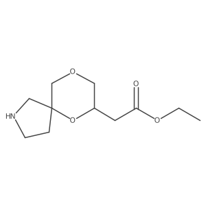 Ethyl 2-{6,9-dioxa-2-azaspiro[4.5]decan-7-yl}acetate结构式