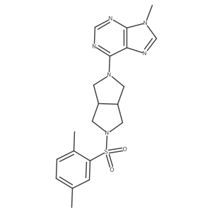 6-[5-(2,5-dimethylbenzenesulfonyl)-octahydropyrrolo[3,4-c]pyrrol-2-yl]-9-methyl-9H-purine Structure