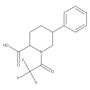 5-Phenyl-1-(2,2,2-trifluoroacetyl)piperidine-2-carboxylic acid结构式