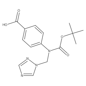 4-{[(tert-butoxy)carbonyl][(1H-1,2,4-triazol-1-yl)methyl]amino}benzoic acid结构式