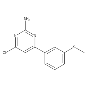 4-Chloro-6-(3-(methylthio)phenyl)pyrimidin-2-amine结构式