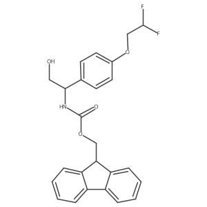 (9H-fluoren-9-yl)methyl N-{1-[4-(2,2-difluoroethoxy)phenyl]-2-hydroxyethyl}carbamate结构式