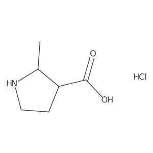 cis-2-Methyl-pyrrolidine-3-carboxylic acid hydrochloride结构式