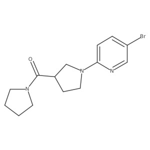 5-Bromo-2-[3-(pyrrolidine-1-carbonyl)pyrrolidin-1-yl]pyridine结构式
