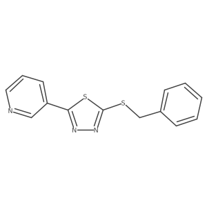 3-[5-[(Phenylmethyl)thio]-1,3,4-thiadiazol-2-yl]pyridine结构式