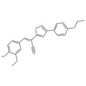 (Z)-2-(4-(4-ethoxyphenyl)thiazol-2-yl)-3-(4-hydroxy-3-methoxyphenyl)acrylonitrile Structure