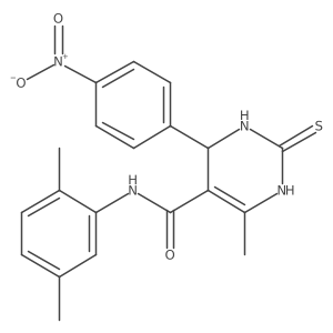 N-(2,5-dimethylphenyl)-6-methyl-4-(4-nitrophenyl)-2-thioxo-1,2,3,4-tetrahydropyrimidine-5-carboxamide Structure