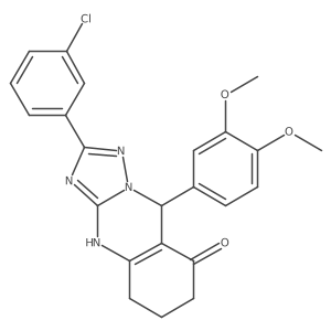 2-(3-chlorophenyl)-9-(3,4-dimethoxyphenyl)-5,6,7,9-tetrahydro-[1,2,4]triazolo[5,1-b]quinazolin-8(4H)-one Structure