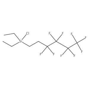 Chlorodiethyl(3,3,4,4,5,5,6,6,6-nonafluorohexyl)silane Structure