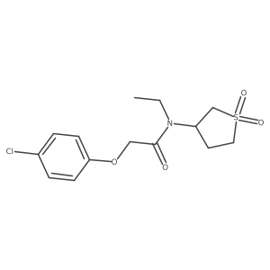2-(4-chlorophenoxy)-N-(1,1-dioxo-1lambda6-thiolan-3-yl)-N-ethylacetamide结构式