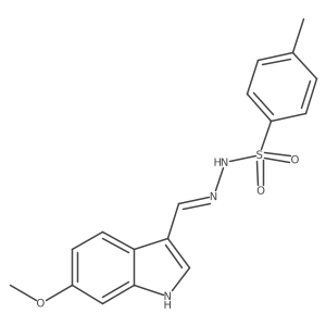 N-[(E)-(6-methoxy-1H-indol-3-yl)methylideneamino]-4-methylbenzenesulfonamide Structure