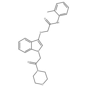 2-((1-(2-morpholino-2-oxoethyl)-1H-indol-3-yl)thio)-N-(o-tolyl)acetamide结构式