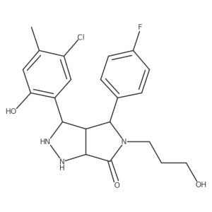 3-(5-Chloro-2-hydroxy-4-methylphenyl)-4-(4-fluorophenyl)-5-(3-hydroxypropyl)-1,2,3,3a,4,6a-hexahydropyrrolo[3,4-c]pyrazol-6-one Structure