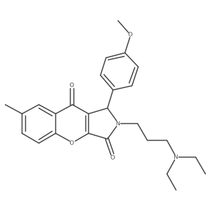 2-(3-(Diethylamino)propyl)-1-(4-methoxyphenyl)-7-methyl-1,2-dihydrochromeno[2,3-c]pyrrole-3,9-dione Structure