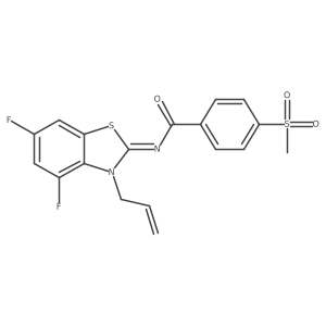 (Z)-N-(3-allyl-4,6-difluorobenzo[d]thiazol-2(3H)-ylidene)-4-(methylsulfonyl)benzamide Structure