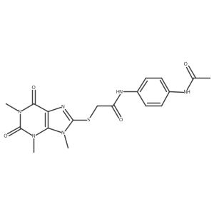 N-(4-acetamidophenyl)-2-((1,3,9-trimethyl-2,6-dioxo-2,3,6,9-tetrahydro-1H-purin-8-yl)thio)acetamide Structure