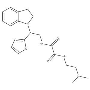 N1-(2-(dimethylamino)ethyl)-N2-(2-(indolin-1-yl)-2-(thiophen-2-yl)ethyl)oxalamide Structure