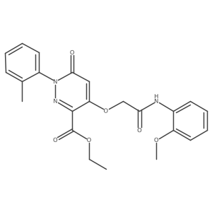 Ethyl 4-(2-((2-methoxyphenyl)amino)-2-oxoethoxy)-6-oxo-1-(o-tolyl)-1,6-dihydropyridazine-3-carboxylate Structure