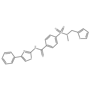 4-(N-(furan-2-ylmethyl)-N-methylsulfamoyl)-N-(4-phenylthiazol-2-yl)benzamide Structure