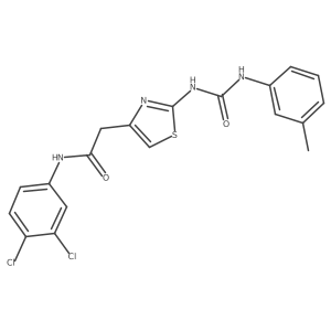 N-(3,4-dichlorophenyl)-2-(2-(3-(m-tolyl)ureido)thiazol-4-yl)acetamide Structure