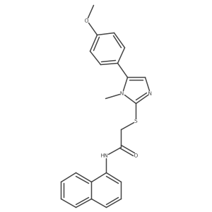 2-((5-(4-methoxyphenyl)-1-methyl-1H-imidazol-2-yl)thio)-N-(naphthalen-1-yl)acetamide Structure