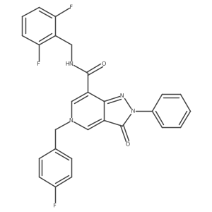 N-(2,6-difluorobenzyl)-5-(4-fluorobenzyl)-3-oxo-2-phenyl-3,5-dihydro-2H-pyrazolo[4,3-c]pyridine-7-carboxamide结构式