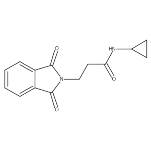 N-cyclopropyl-3-(1,3-dioxo-1,3-dihydro-2H-isoindol-2-yl)propanamide结构式