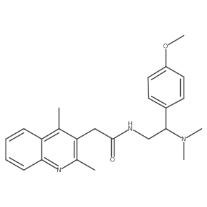 N-[2-(dimethylamino)-2-(4-methoxyphenyl)ethyl]-2-(2,4-dimethylquinolin-3-yl)acetamide结构式
