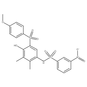 N-[4-Hydroxy-5-[(4-methoxyphenyl)sulfonyl]-2,3-dimethylphenyl]-3-nitrobenzenesulfonamide Structure