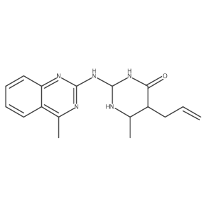 6-Methyl-2-[(4-methylquinazolin-2-yl)amino]-5-prop-2-enyl-1,3-diazinan-4-one Structure
