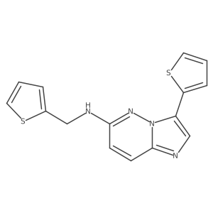 (3-Thiophen-2-yl-imidazo[1,2-b]pyridazin-6-yl)-thiophen-2-ylmethyl-amine结构式