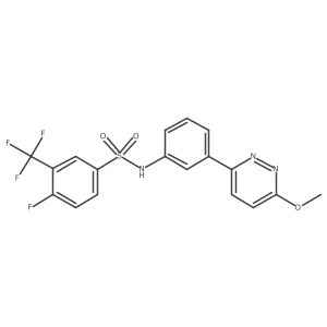 4-fluoro-N-[3-(6-methoxypyridazin-3-yl)phenyl]-3-(trifluoromethyl)benzene-1-sulfonamide Structure