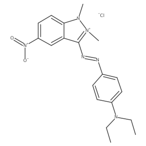 3-((4-(Diethylamino)phenyl)azo)-1,2-dimethyl-5-nitro-1H-indazoliumchloride Structure