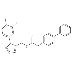 2-([1,1'-biphenyl]-4-yl)-N-((1-(3,4-difluorophenyl)-1H-tetrazol-5-yl)methyl)acetamide Structure