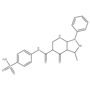 3-methyl-4-oxo-1-phenyl-N-(4-sulfamoylphenyl)-1H,4H,7H-pyrazolo[3,4-b]pyridine-5-carboxamide Structure
