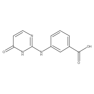 3-[(6-oxo-1H-pyrimidin-2-yl)amino]benzoic acid结构式