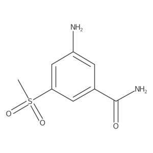 3-Amino-5-methylsulfonylbenzamide结构式