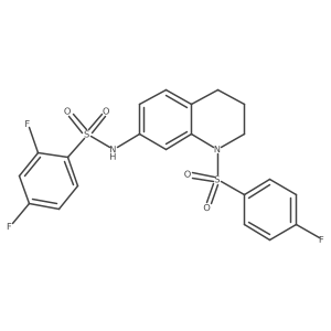 2,4-difluoro-N-(1-((4-fluorophenyl)sulfonyl)-1,2,3,4-tetrahydroquinolin-7-yl)benzenesulfonamide Structure
