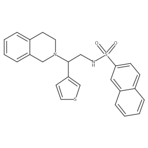 N-(2-(3,4-dihydroisoquinolin-2(1H)-yl)-2-(thiophen-3-yl)ethyl)naphthalene-2-sulfonamide Structure