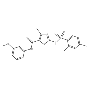 5-Thiazolecarboxamide, 2-[[(2,4-dimethylphenyl)sulfonyl]amino]-N-(3-methoxyphenyl)-4-methyl-结构式