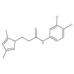 N-(3,4-dichlorophenyl)-3-(3,5-dimethyl-1H-pyrazol-1-yl)propanamide Structure