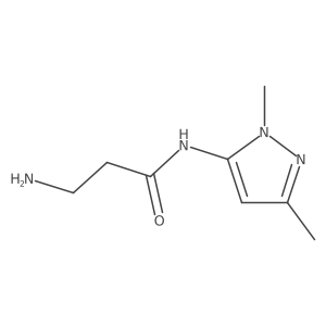 3-amino-N-(1,3-dimethyl-1H-pyrazol-5-yl)propanamide结构式