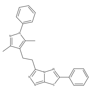 3-[2-(3,5-dimethyl-1-phenyl-1H-pyrazol-4-yl)ethyl]-6-phenyl[1,2,4]triazolo[3,4-b][1,3,4]thiadiazole Structure