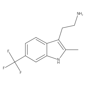 2-Methyl-6-(trifluoromethyl)-1H-indole-3-ethanamine结构式
